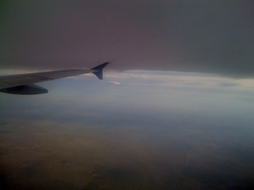 Flying under a storm to Madison